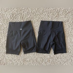 2 pairs Aerie biker shorts- size M - black